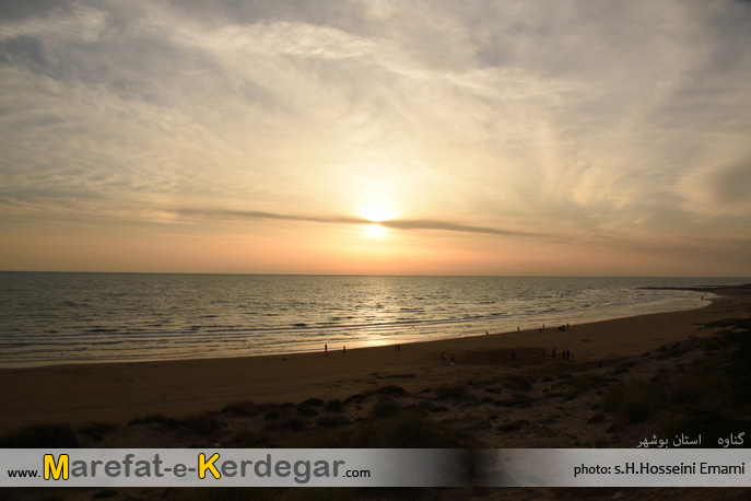 غروب ساحل بندر گناوه غروب ساحل بندر گناوه