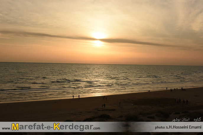 غروب ساحل گناوه غروب ساحل گناوه