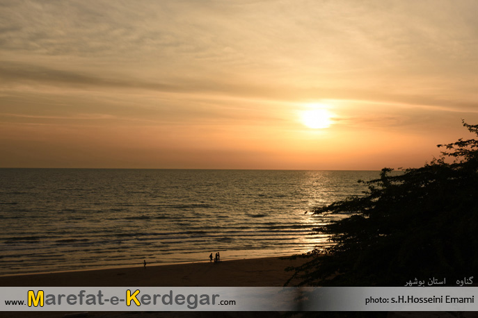 غروب سواحل گناوه غروب سواحل گناوه