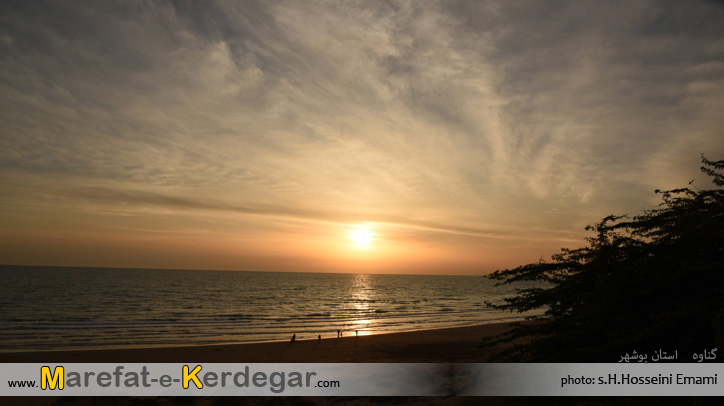 غروب سواحل بندر گناوه غروب سواحل بندر گناوه