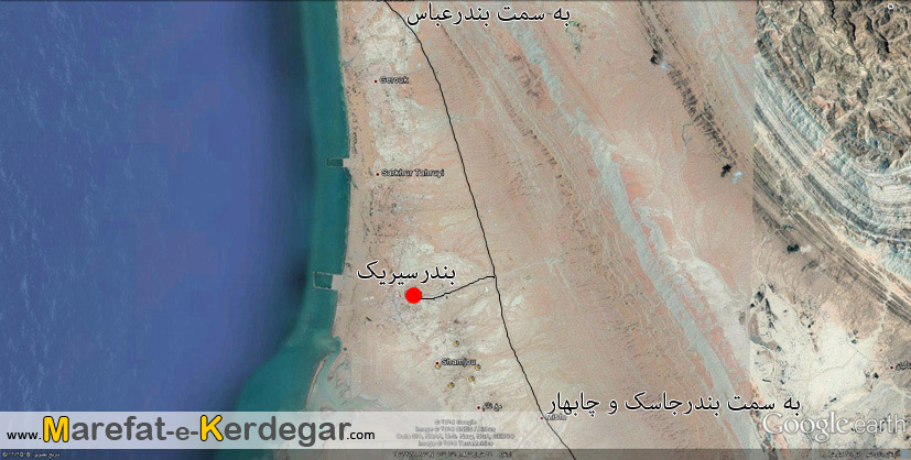 نقشه بندر سیریک نقشه بندر سیریک