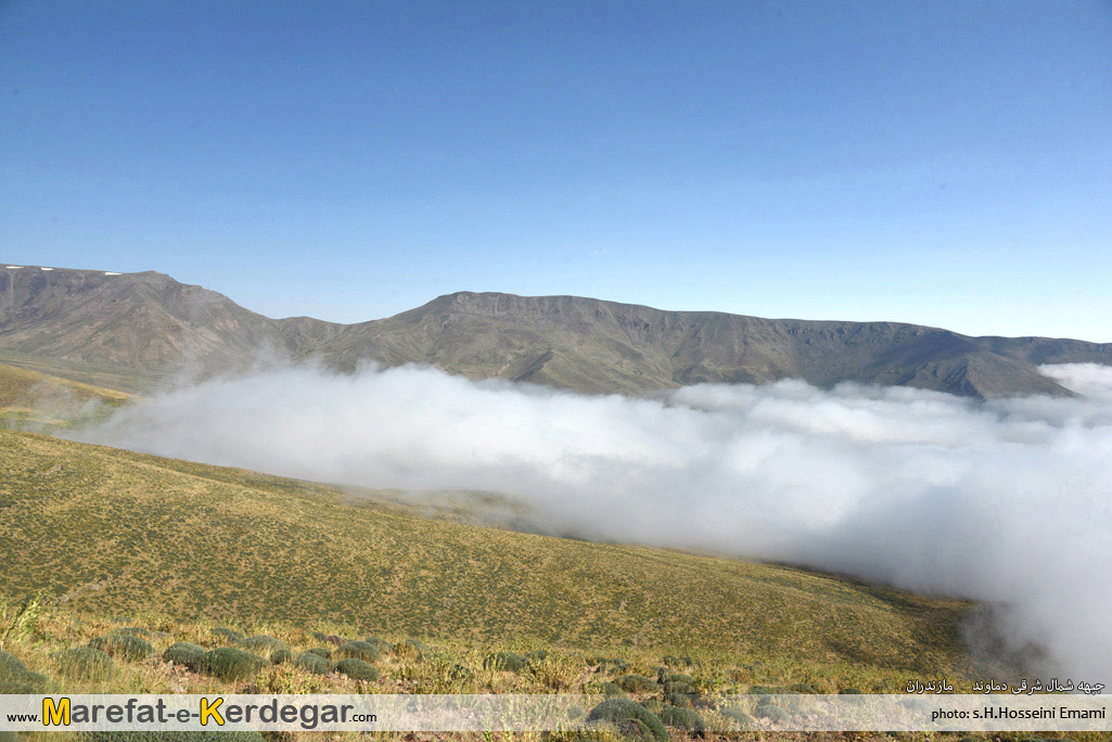 دریای ابر در جبهه شمال شرقی دماوند دریای ابر در جبهه شمال شرقی دماوند