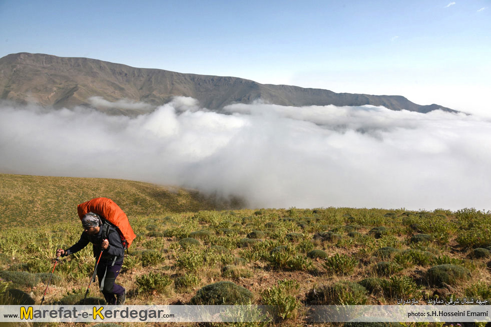 دریای ابر در جبهه شمال شرقی دماوند دریای ابر در جبهه شمال شرقی دماوند