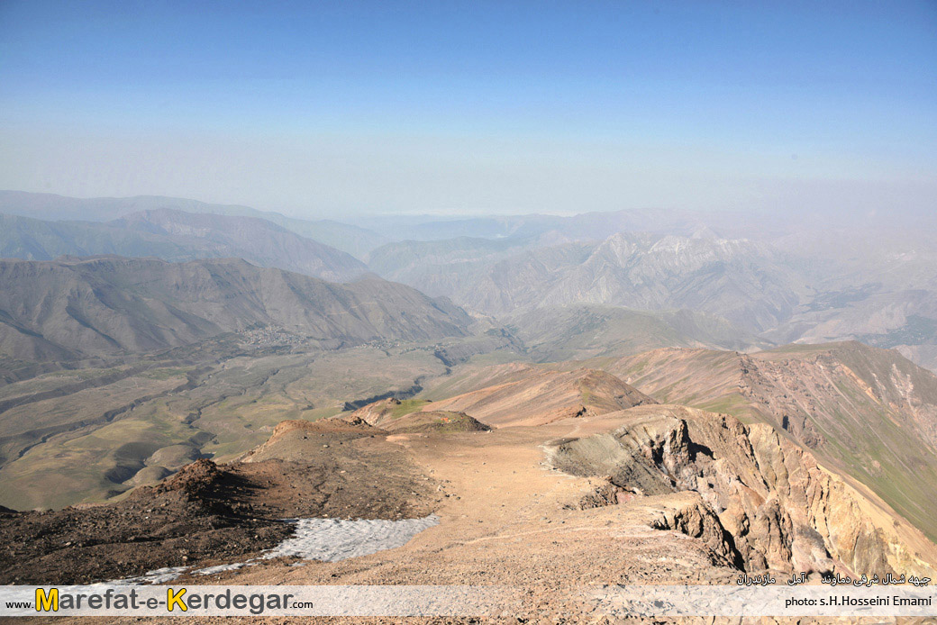 مسیر صعود جبهه شمال شرقی قله دماوند مسیر صعود جبهه شمال شرقی قله دماوند