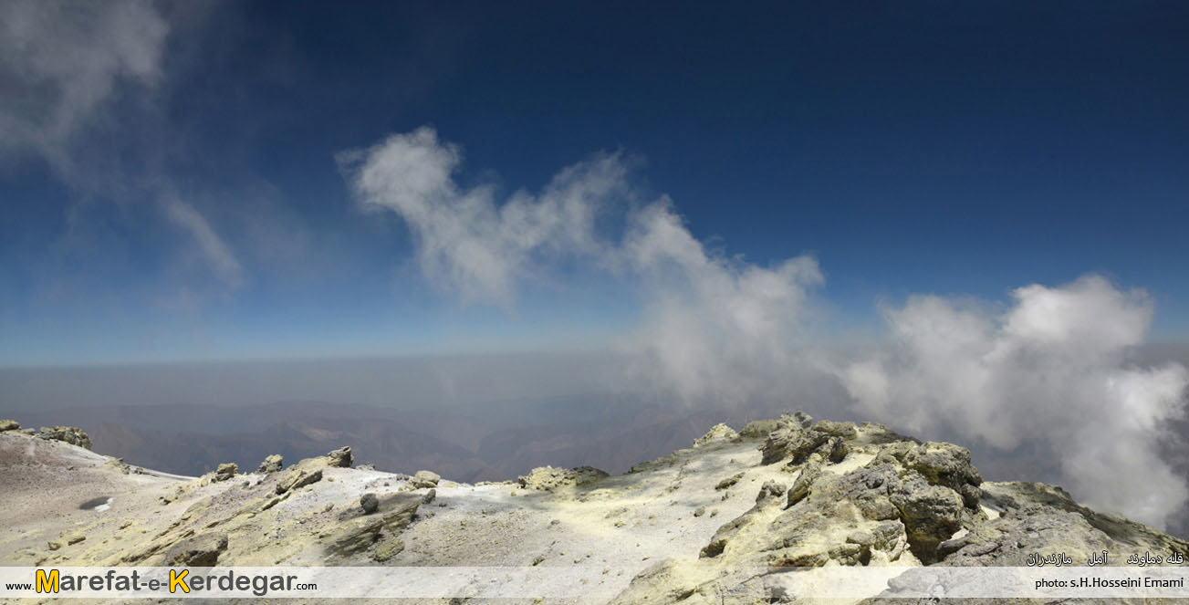 خروج گازهای گوگردی از قله دماوند خروج گازهای گوگردی از قله دماوند