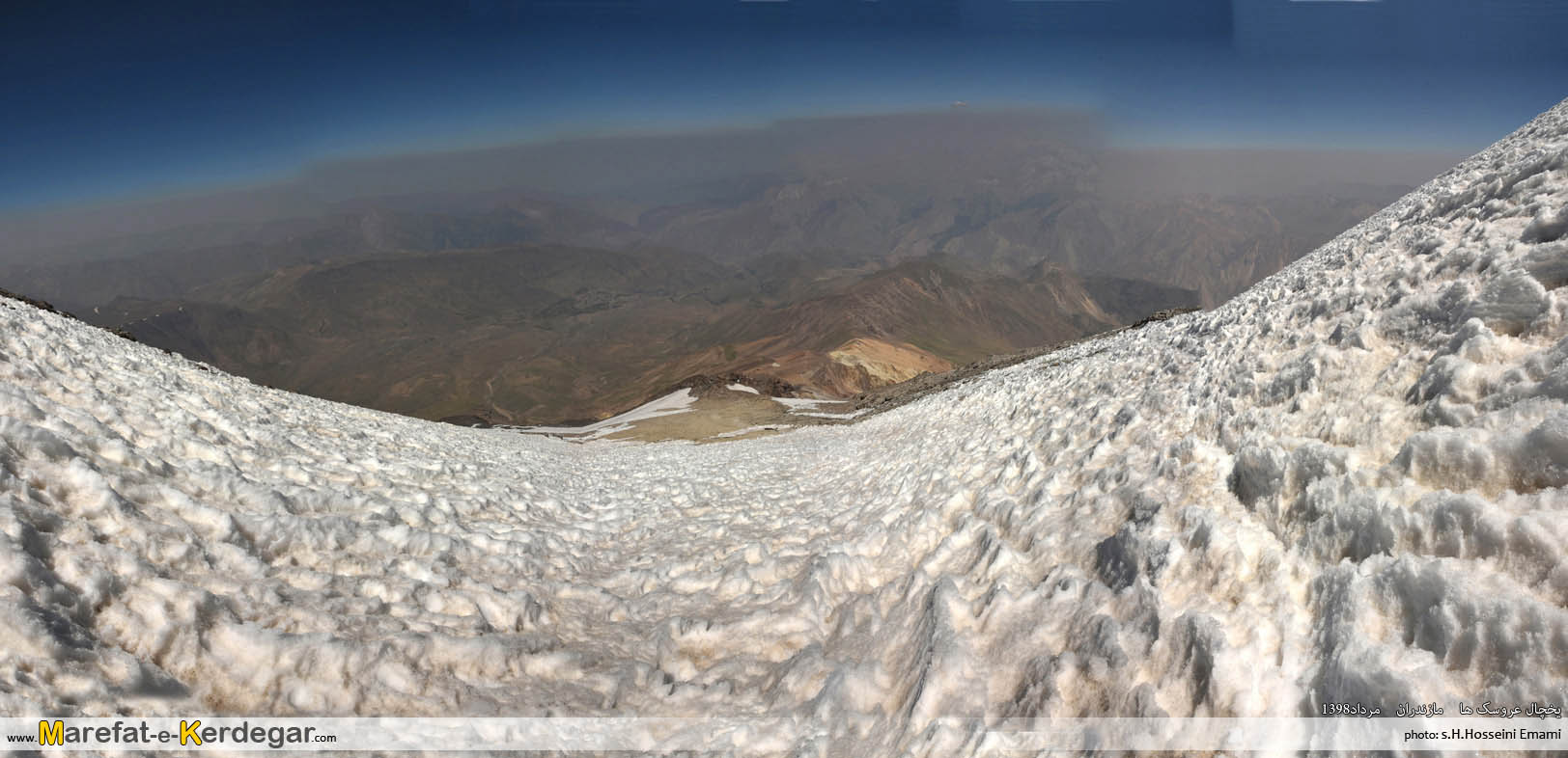 مسیر صعود جبهه شمال شرقی قله دماوند مسیر صعود جبهه شمال شرقی قله دماوند