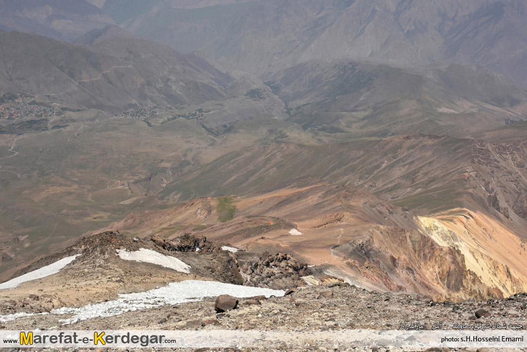 مسیر صعود جبهه شمال شرقی قله دماوند مسیر صعود جبهه شمال شرقی قله دماوند