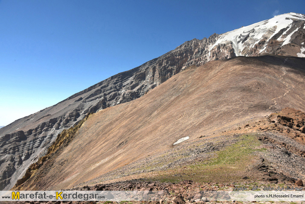 رخ شمال شرقی قله دماوند رخ شمال شرقی قله دماوند